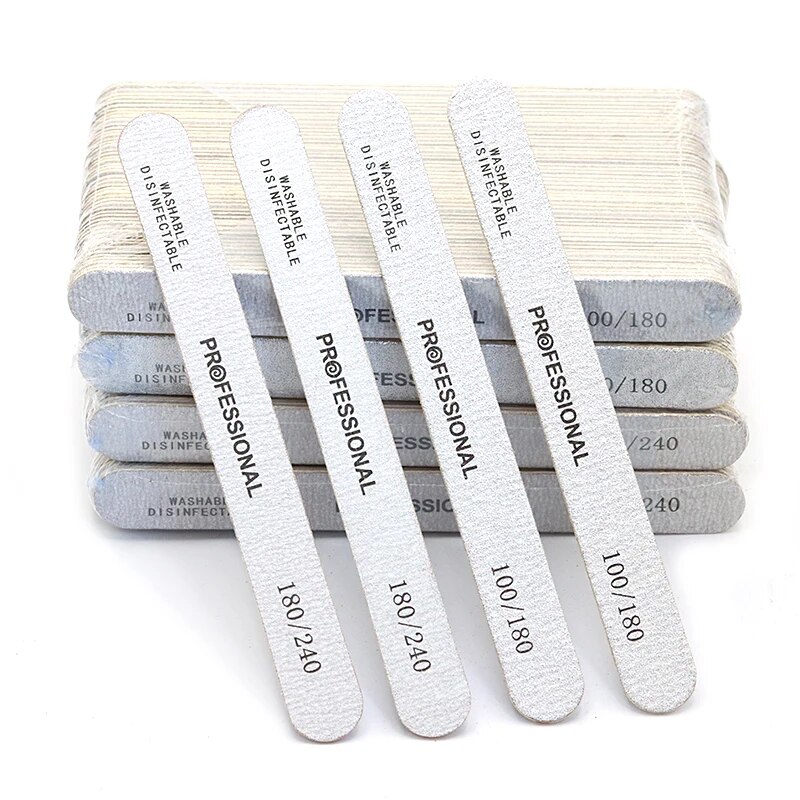 Nail File Titanium - 100Pcs Wooden Nail File Professional Sanding