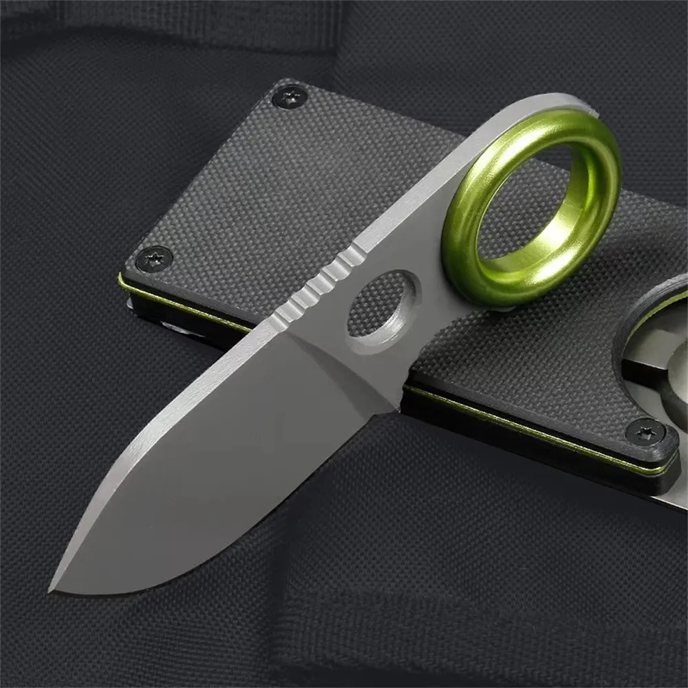 Edc Carry Pocket Knife - Mini Ring Fixed Blade Knife Stainless