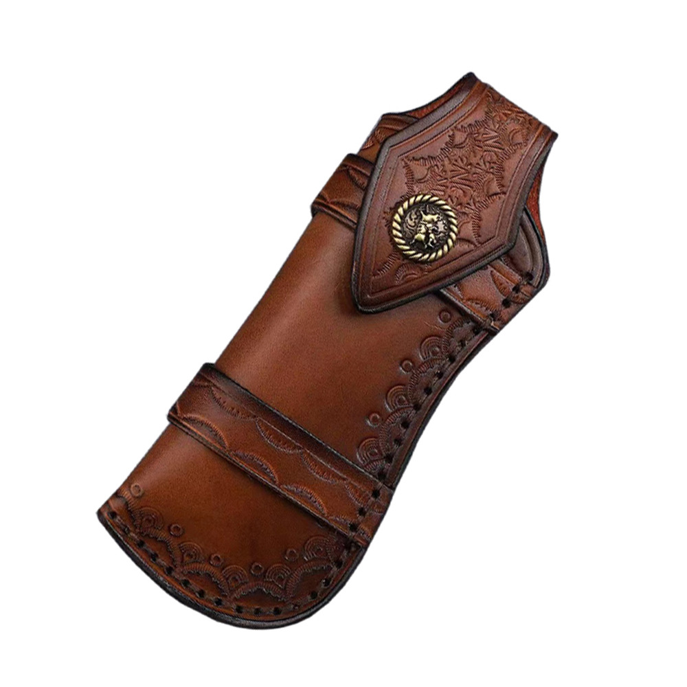 Edc Everyday Carry Knives - Large Size First Layer Cowhide Scabbard