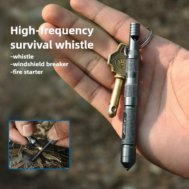 Ferro Rod Striker - Multi Functional High-frequency Survival Whistle Outdoor