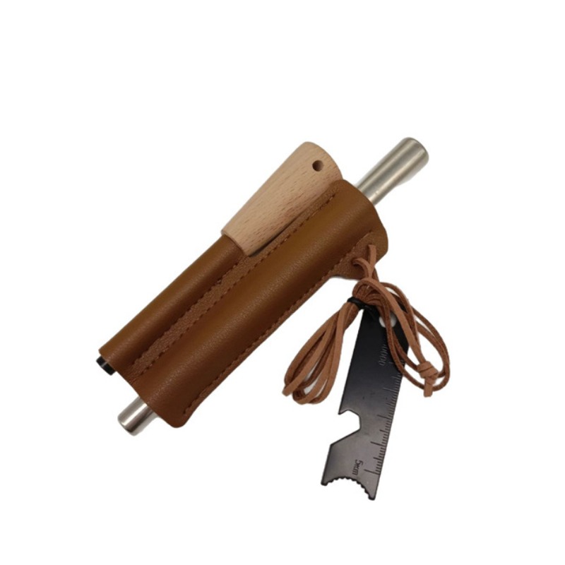Leather Cover Outdoor Survival - Ferro Rod Striker 评论和价格