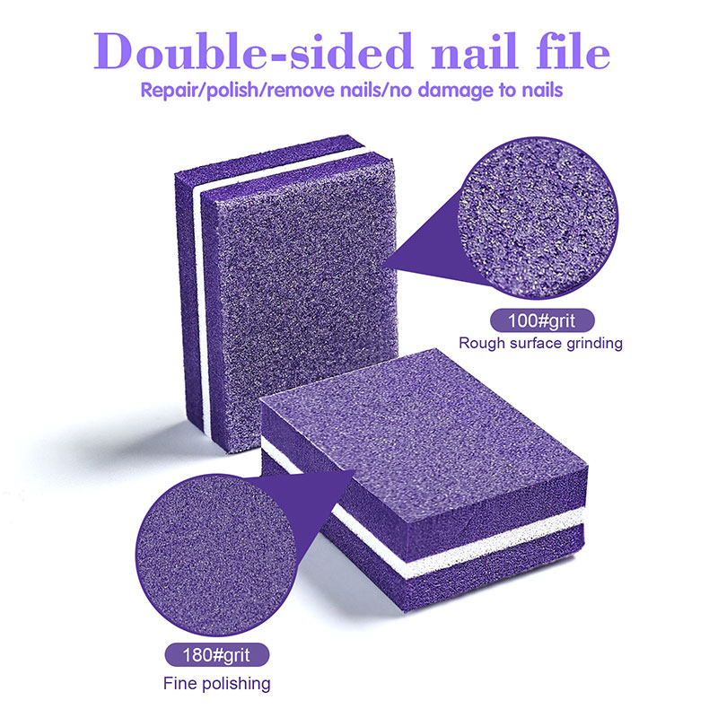 10/50pcs Mini Nails Art Buffer - Nail File Titanium 评论和价格