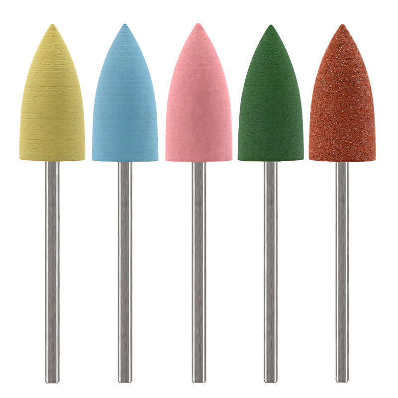 5Pcs/Set Silicone Nail Drill B - Nail File Titanium 评论和价格