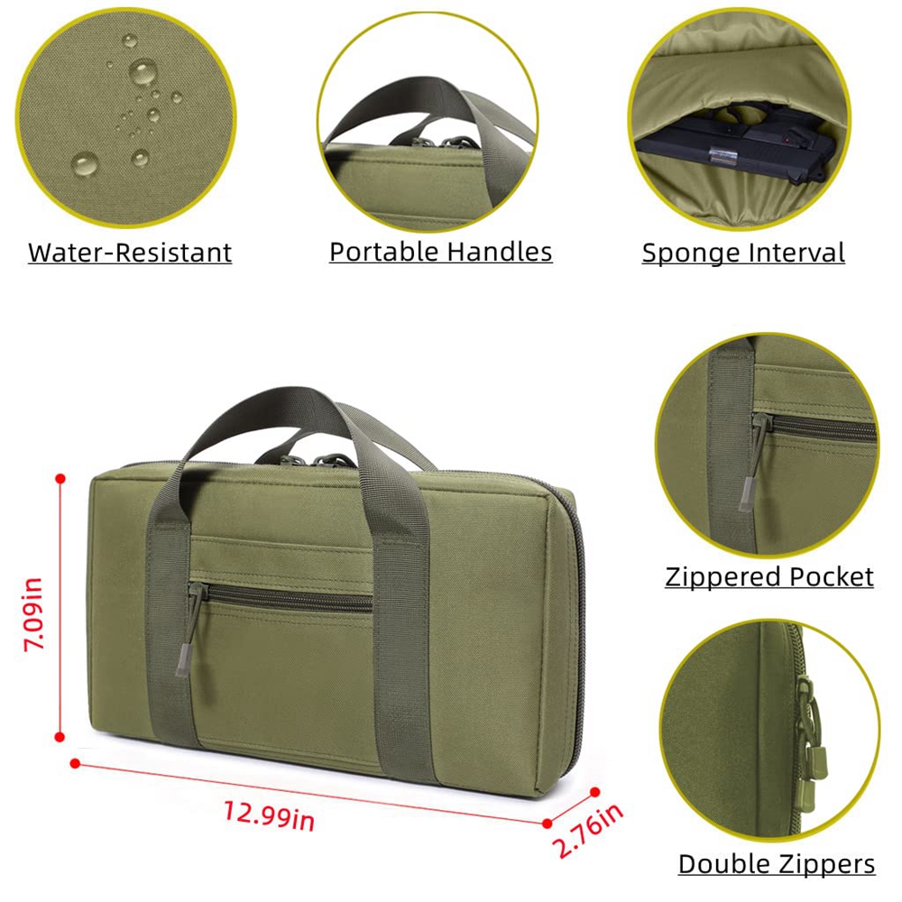 Tactical Pistol Range Bag Gun  - Edc Carry Handgun 评论和价格
