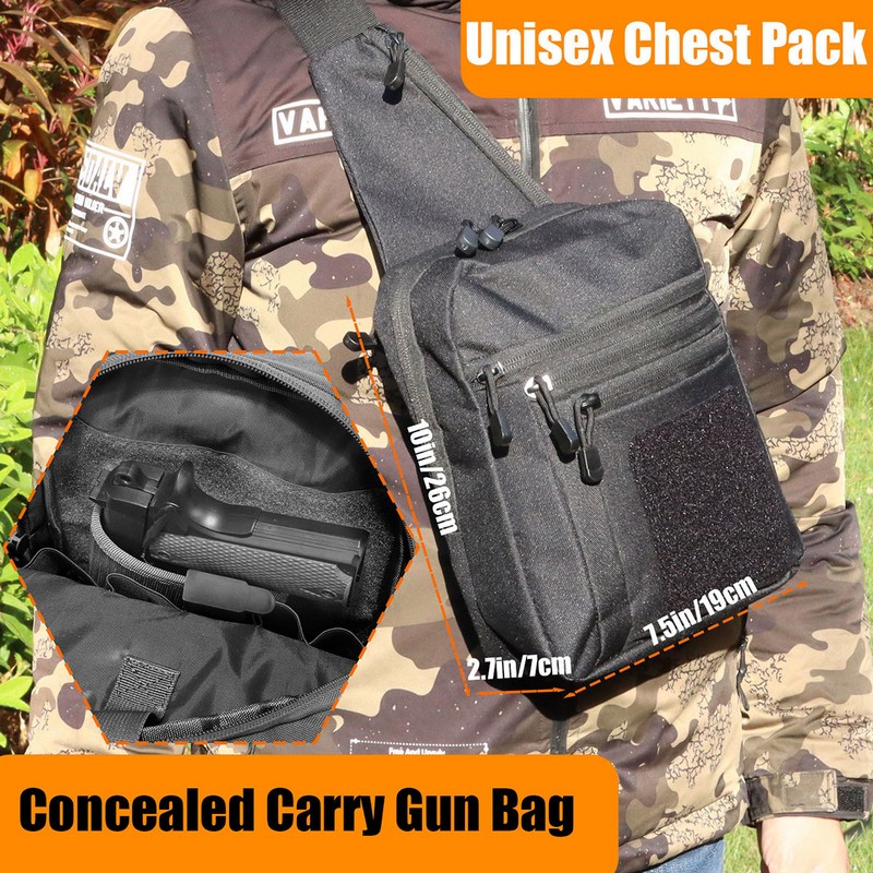 New Tactical Chest Bag Pistol  - Edc Concealed Carry Backpack 评论和价格