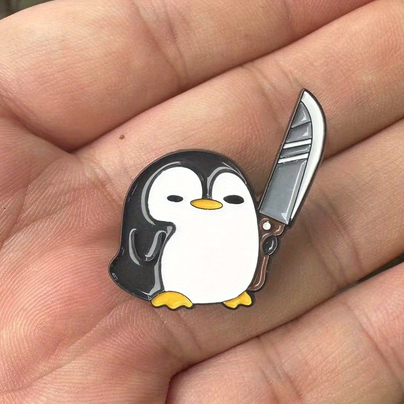 Funny Penguin Holding Big Knif - Edc Everyday Carry Knives 评论和价格