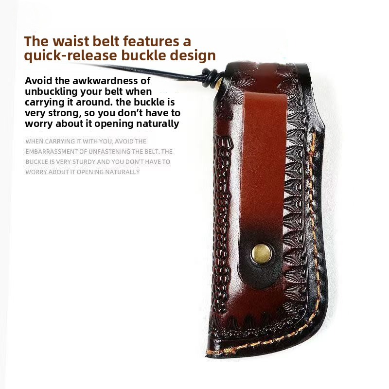 Pocket knife leather cover, le - Edc Everyday Carry Knives 评论和价格