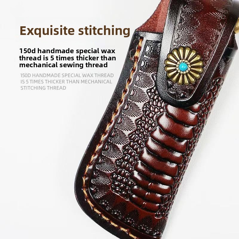 Pocket knife leather cover, le - Edc Everyday Carry Knives 评论和价格
