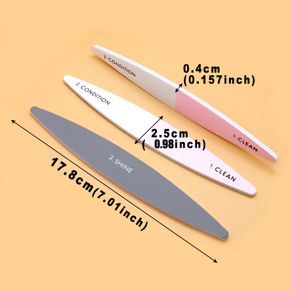 30Pcs Three Sided Nail Buffer  - Nail File Titanium 评论和价格