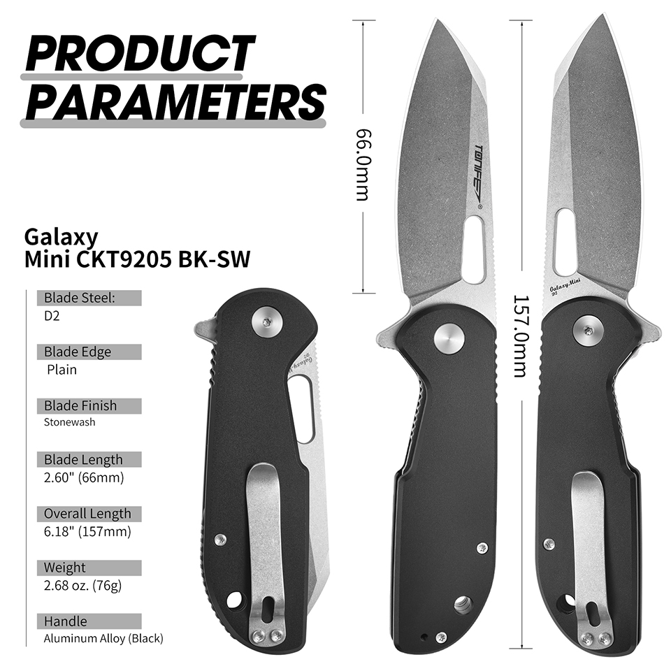TONIFE Galaxy Mini CKT9205 Fol - Edc Carry Pocket Knife 评论和价格