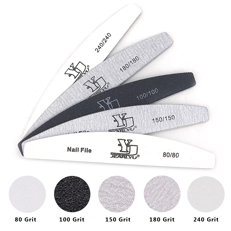 5Pcs Nail File Set Mix Color P - Nail File Titanium 评论和价格