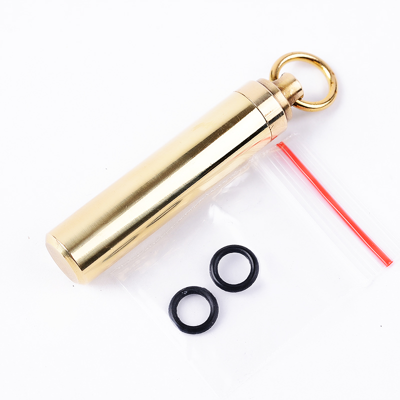 1 PC Solid Brass Waterproof Pi - Pill Fob Capsule 评论和价格