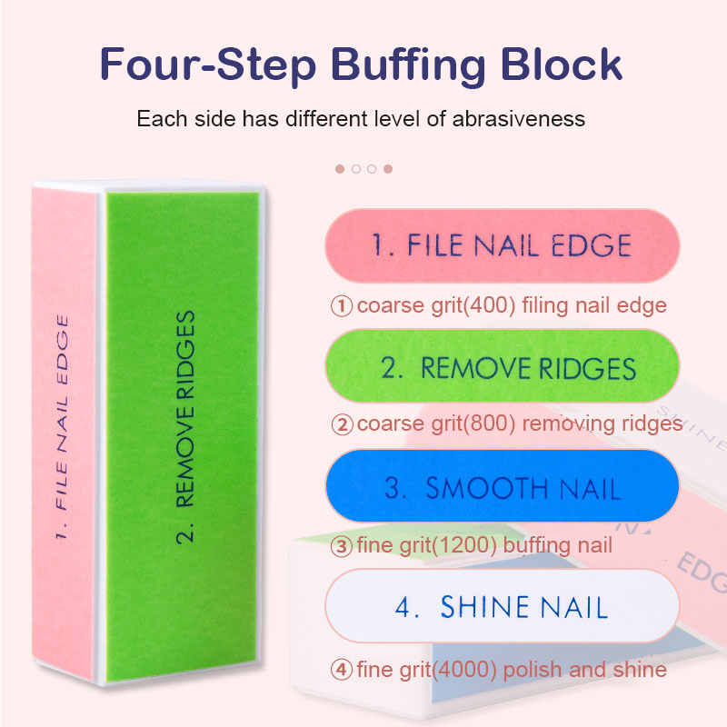 5/10pcs Nail Buffer Block 4 St - Nail File Titanium 评论和价格
