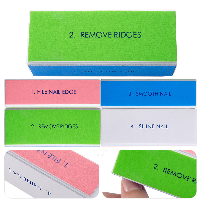 5/10pcs Nail Buffer Block 4 St - Nail File Titanium 评论和价格