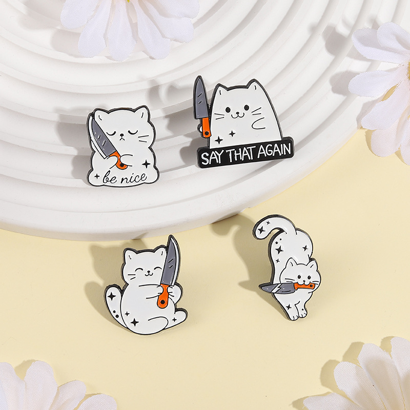 Cute Cartoon White Cat Small K - Edc Everyday Carry Knives 评论和价格
