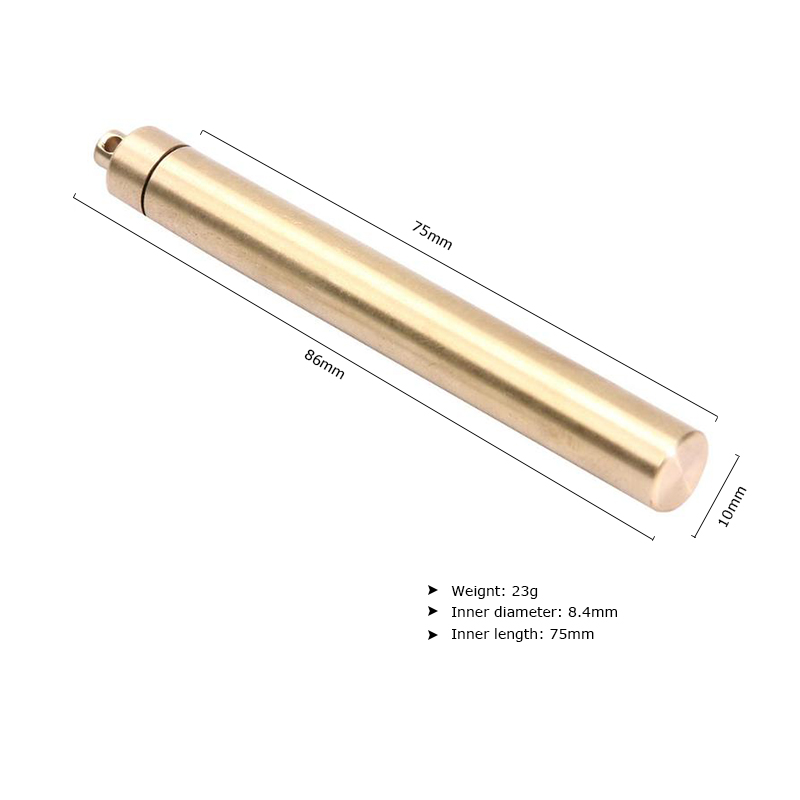Brass Airtight Watertight Stor - Pill Fob Capsule 评论和价格