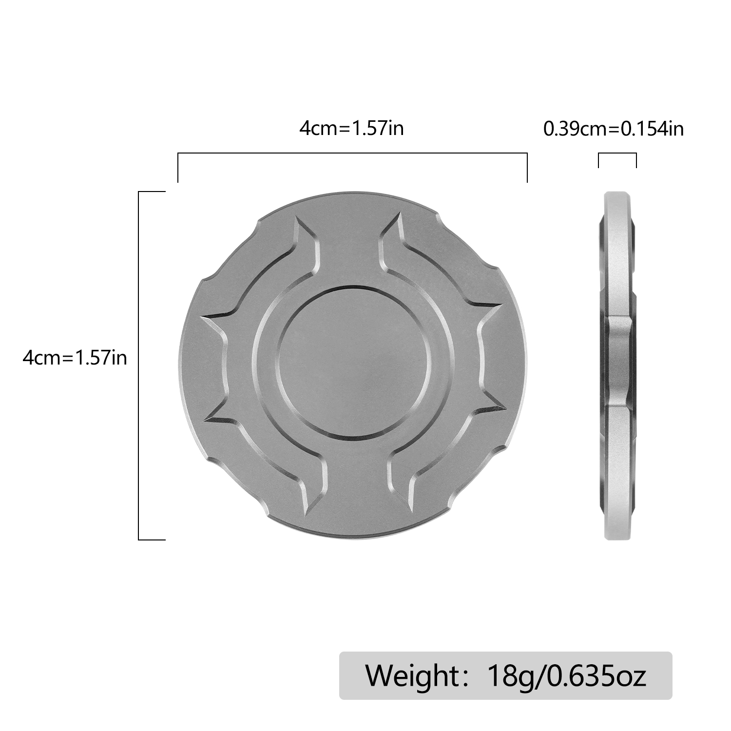 Titanium Alloy Poker Chip Fidg - Edc Carry Coins 评论和价格